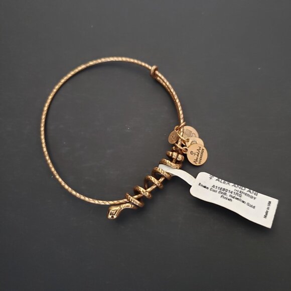 🐍⛎ NWT Alex and Ani Snake Coil Wrap Bangle Bracelet  651 - Picture 6 of 6